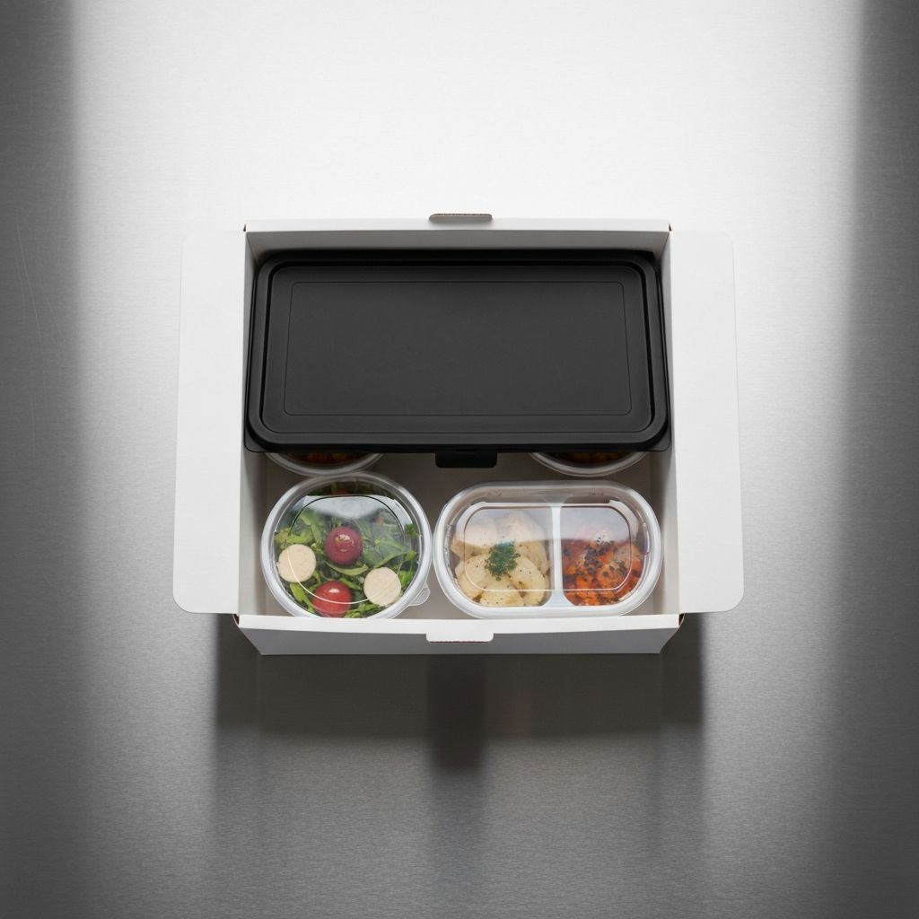 Premium leveranskartong med balanserad måltid